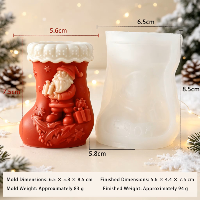 Matriță din silicon pentru lumânări de Crăciun – model decorativ de iarnă [5]
