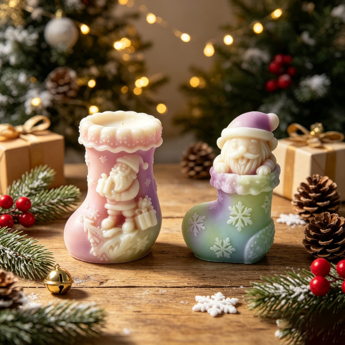 Matriță din silicon pentru lumânări de Crăciun – model decorativ de iarnă [4]