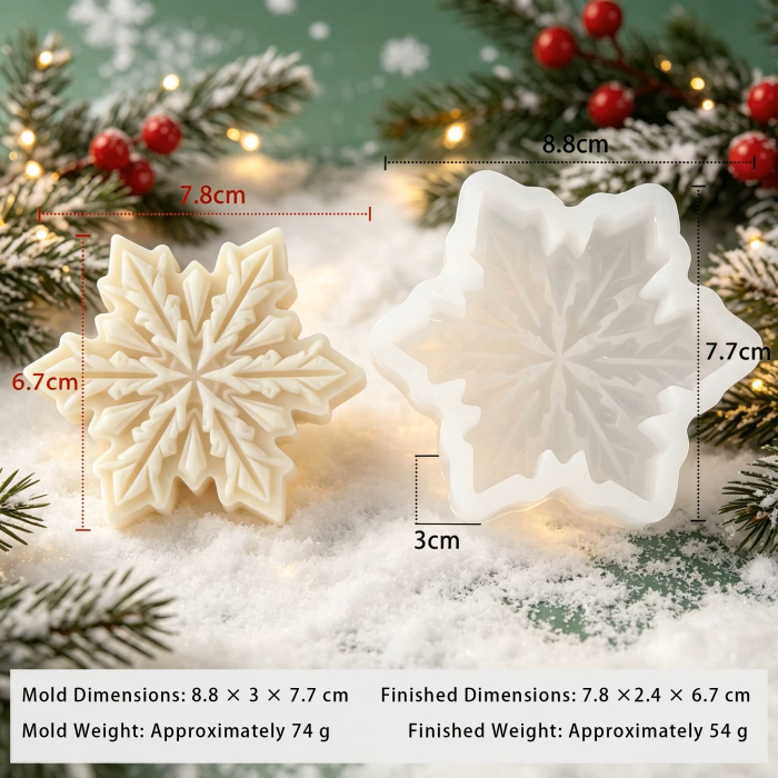 Matriță din silicon pentru lumânări de Crăciun – model decorativ de iarnă [4]