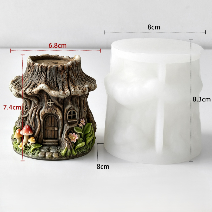Matriță din silicon pentru lumânări de Crăciun – model decorativ de iarnă [6]