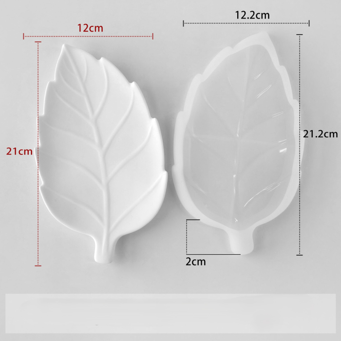 Matrita de silicon, Milmatt, Tava Frunza Dud, silicon premium, reutilizabil, potrivit pentru praf ceramic, gips, ipsos, rasina epoxidica [3]