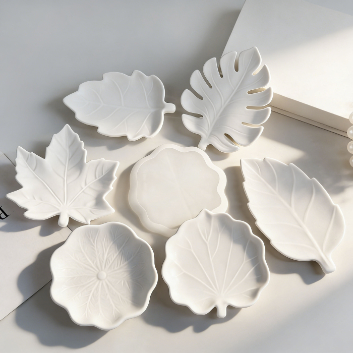 Matrita de silicon, Milmatt, Tava Frunza Dud, silicon premium, reutilizabil, potrivit pentru praf ceramic, gips, ipsos, rasina epoxidica [4]