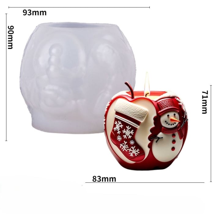 Matrita de silicon, Milmatt, Mar Craciun, pentru lumanari, non toxic [3]