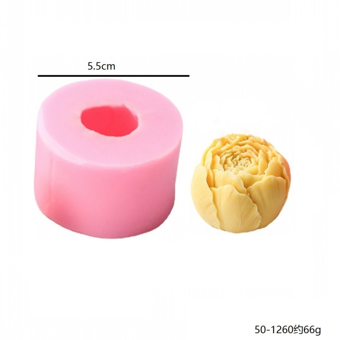 Matrita de silicon, Milmatt, Bujor inchis, 5.5 x 5.5 cm [3]