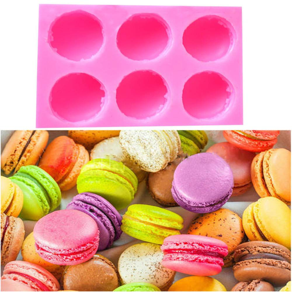 Matrita de silicon, Milmatt, Model 6 Macarons, pentru lumanari, silicon alimentar, non toxic, 130 x 87 mm [5]