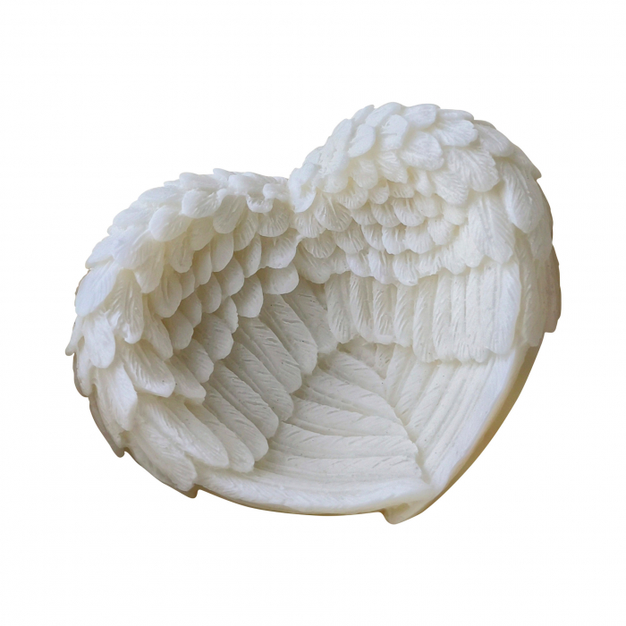 Matrita de silicon, Milmatt, Model Aripi de inger, pentru lumanari si praf ceramic, silicon alimentar, non toxic [6]