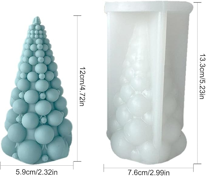 Matrita de silicon, Milmatt, Model Brad Buline, pentru lumanari, silicon alimentar, non toxic, 13.3 x 7.6 cm [3]