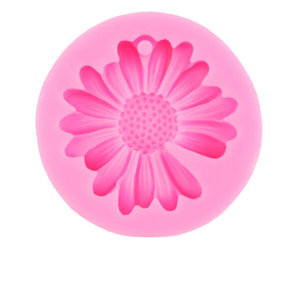 Matrita de silicon, Milmatt, Model Crizantema, pentru lumanari, silicon alimentar, non toxic, 72 x 72 x 18 mm [2]