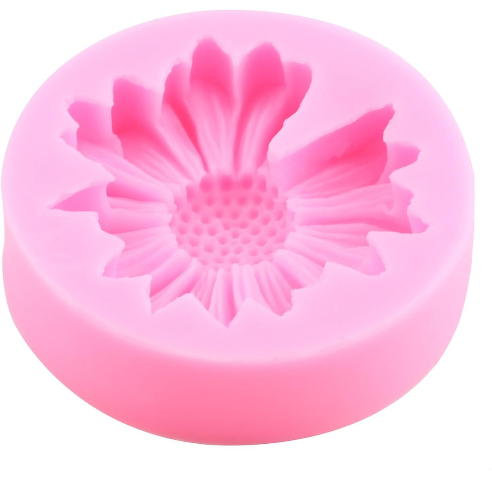 Matrita de silicon, Milmatt, Model Crizantema, pentru lumanari, silicon alimentar, non toxic, 72 x 72 x 18 mm [3]