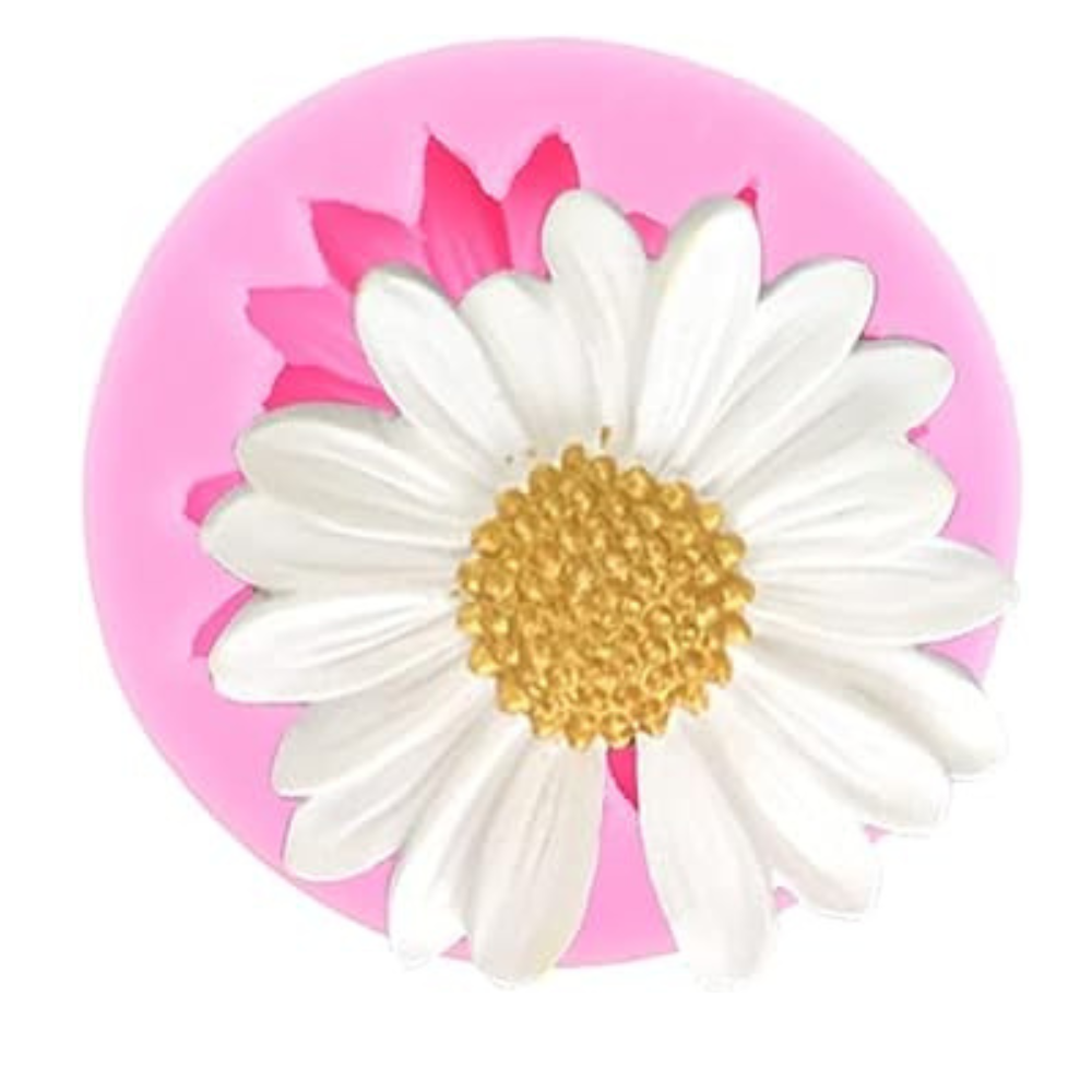 Matrita de silicon, Milmatt, Model Crizantema, pentru lumanari, silicon alimentar, non toxic, 72 x 72 x 18 mm [1]