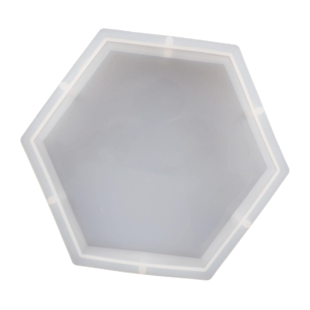Matrita de silicon, Milmatt, Model hexagon, silicon premium, reutilizabil, potrivit pentru rasina epoxidica, 22.5 x 20 cm [3]