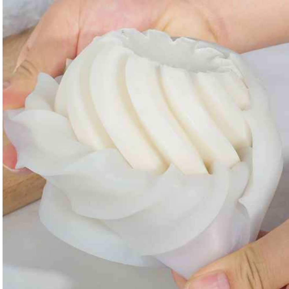 Matrita de silicon, Milmatt, Model Minge geometrica spirala, pentru lumanari, silicon alimentar, non toxic, 92 x 82 mm [3]