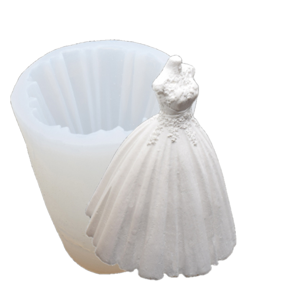 Matrita de silicon, Milmatt, Model Mireasa, pentru lumanari, silicon alimentar, non toxic, 85 x 65 mm [3]