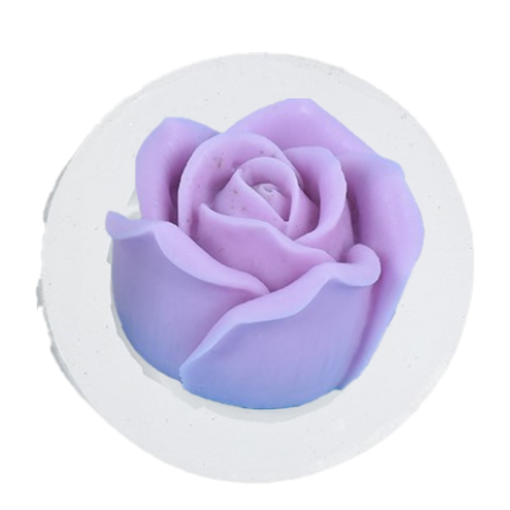 Matrita de silicon, Milmatt, Model Trandafir, pentru lumanari, silicon alimentar, non toxic, 90 x 90 x 40 mm [5]