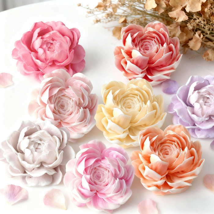 Matrita de silicon, Milmatt, Floare Jasmin, pentru lumanari, non toxic, 77 x 40 cm [3]