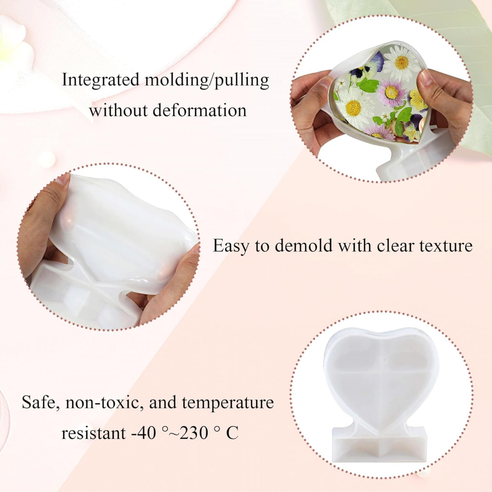 Matrita de silicon, Milmatt, Rasina epoxidica, Model Inima cu suport [6]