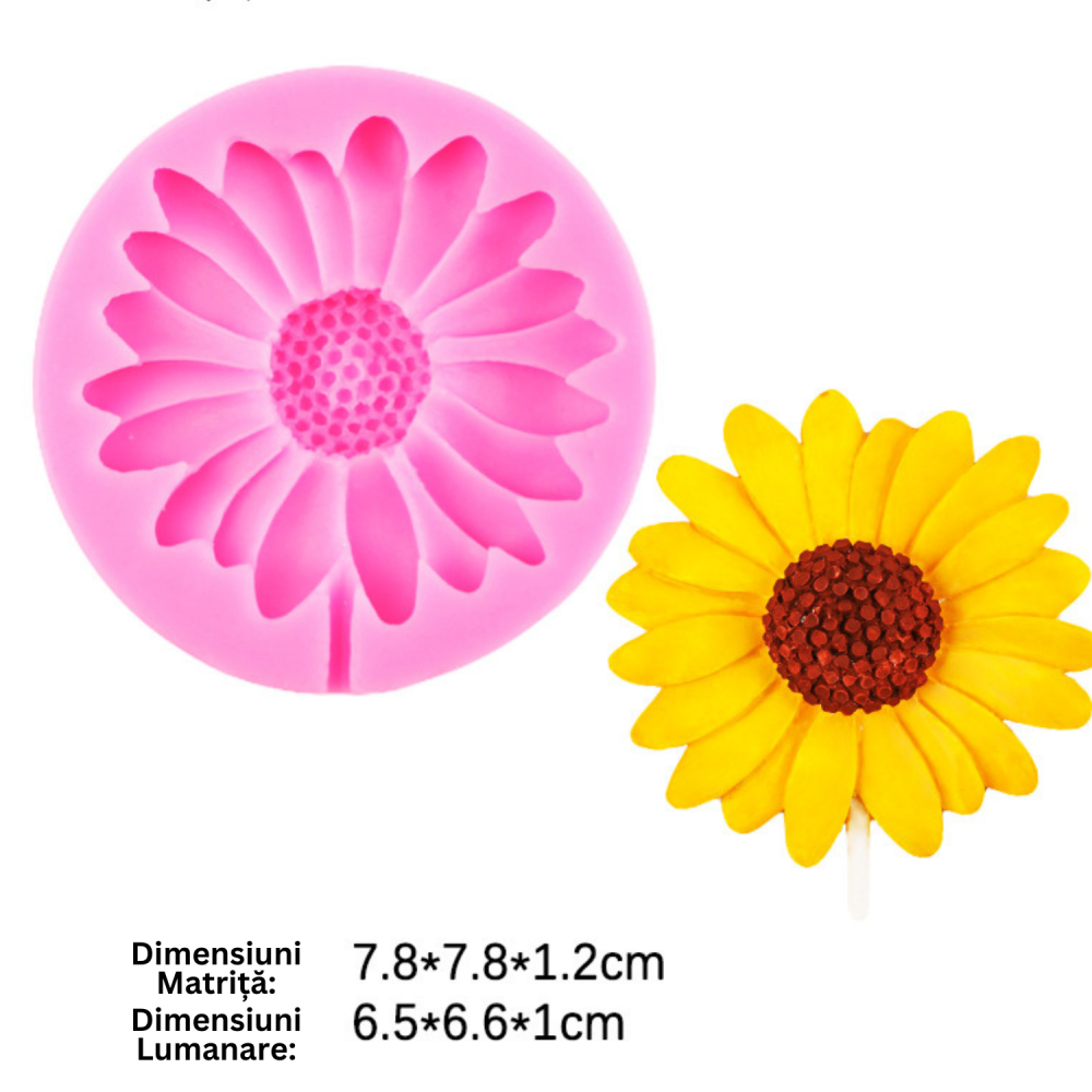 Matrita de silicon, Milmatt, Set 6 matrite flori, pentru lumanari, silicon alimentar, non toxic [6]