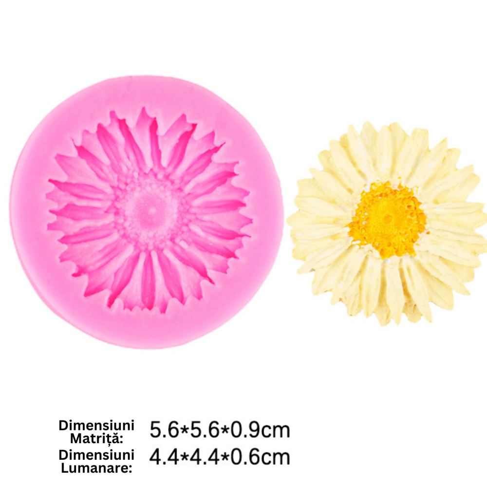 Matrita de silicon, Milmatt, Set 6 matrite flori, pentru lumanari, silicon alimentar, non toxic [2]