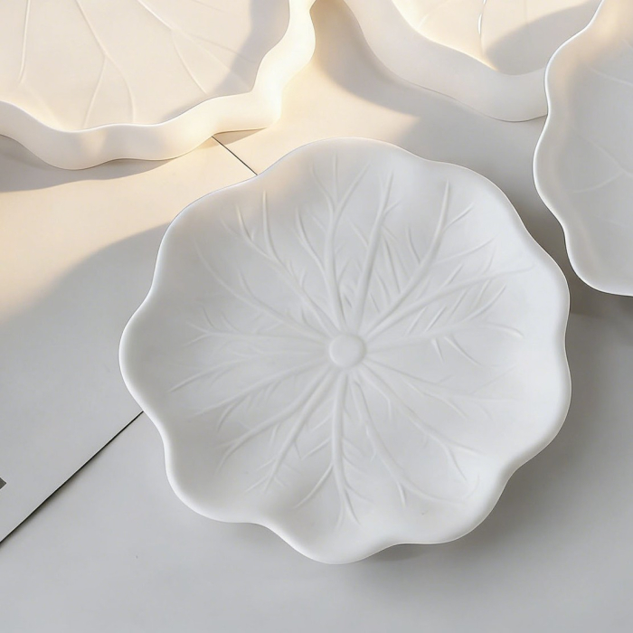 Matrita de silicon, Milmatt, Tava Frunza Lotus, silicon premium, reutilizabil, potrivit pentru praf ceramic, gips, ipsos, rasina epoxidica [3]