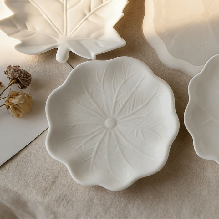 Matrita de silicon, Milmatt, Tava Frunza Lotus, silicon premium, reutilizabil, potrivit pentru praf ceramic, gips, ipsos, rasina epoxidica [2]