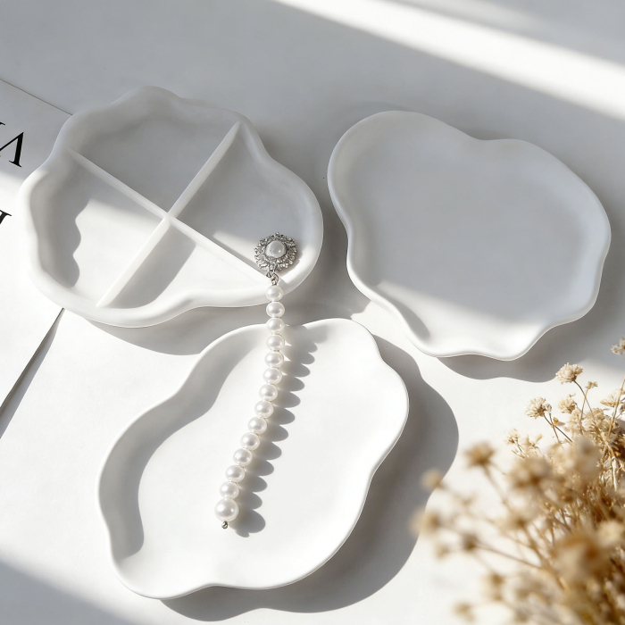 Matrita de silicon, Milmatt, Tava forma iregulara, silicon premium, reutilizabil, potrivit pentru praf ceramic, gips, ipsos, rasina epoxidica [3]