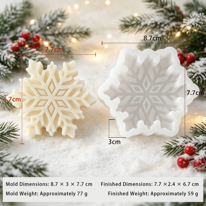 Matriță din silicon pentru lumânări de Crăciun – model decorativ de iarnă [5]