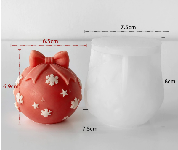 Matriță din silicon pentru lumânări de Crăciun – model decorativ de iarnă [7]
