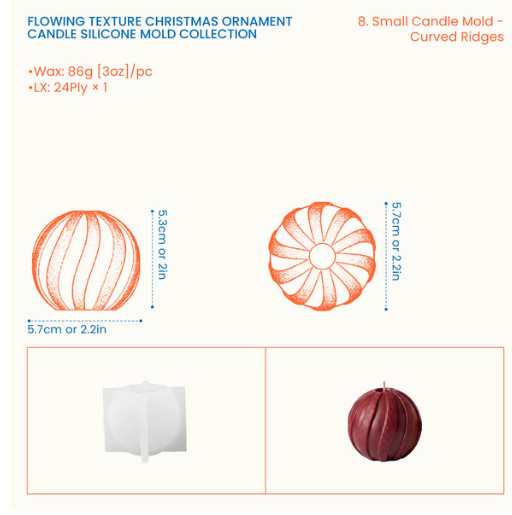 Matriță din silicon pentru lumânări de Crăciun – model decorativ de iarnă [18]