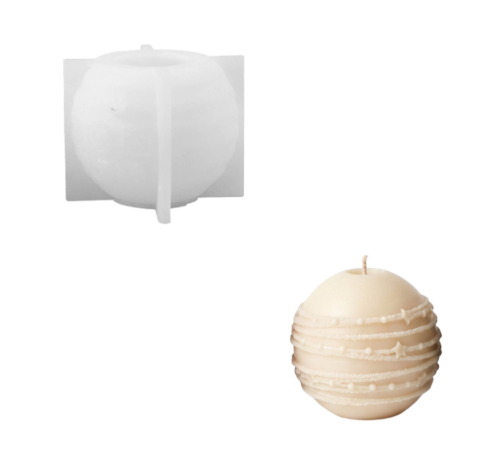 Matriță din silicon pentru lumânări de Crăciun – model decorativ de iarnă [14]
