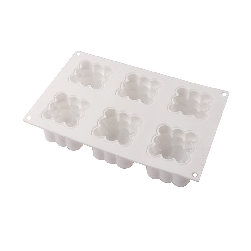 Matrita de silicon pentru lumanari, Milmatt, 6 cuburi Bubble, 3D, cub 6x6cm [4]