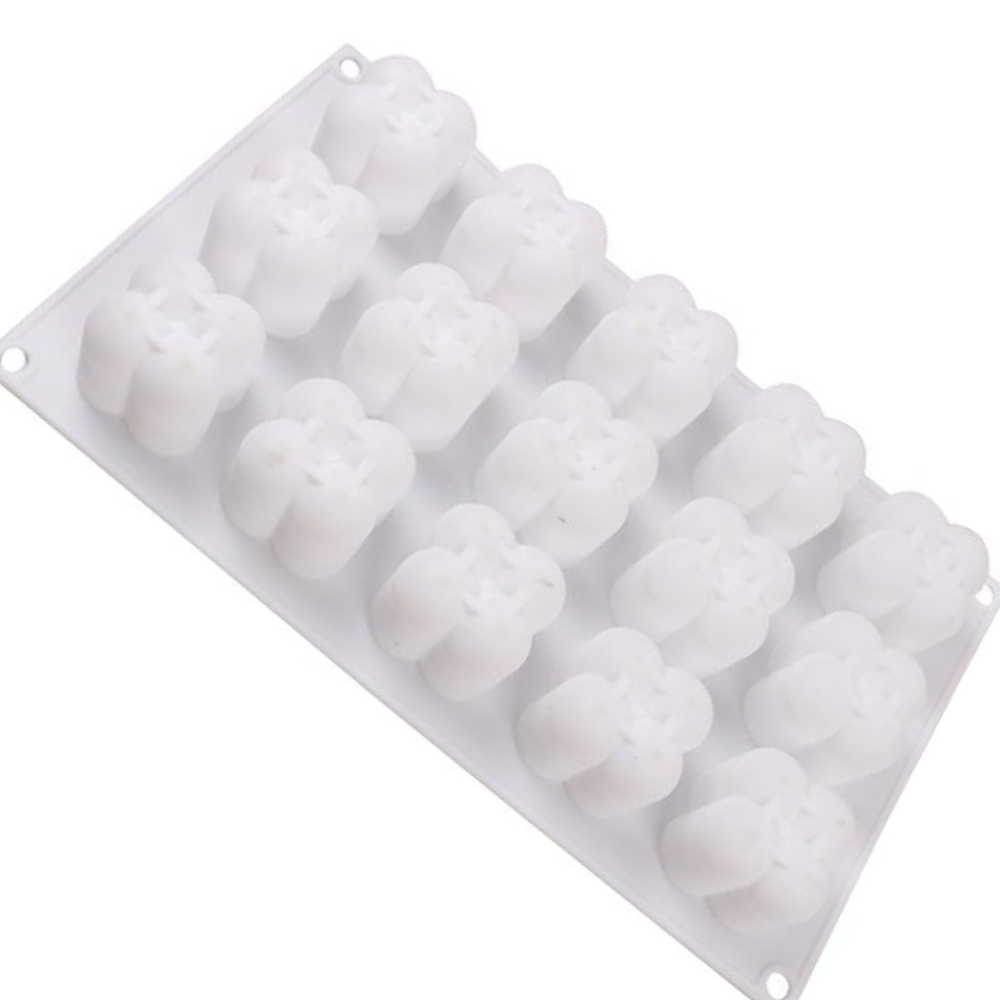 Matrita de silicon pentru lumanari, Milmatt, Model 15 cuburi Bubble, 3D [3]