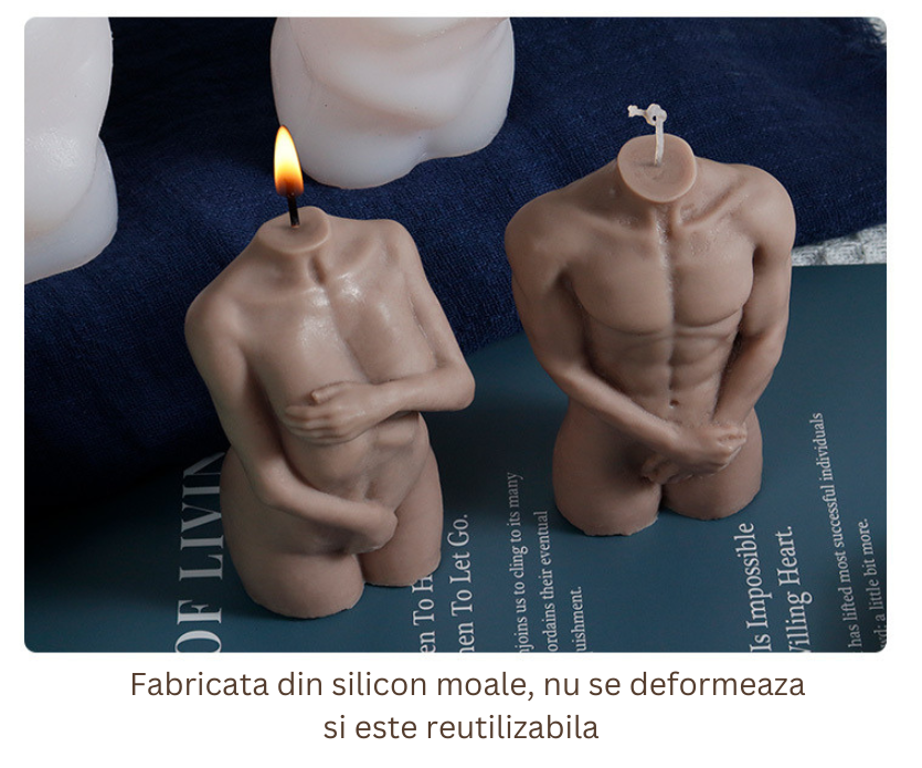 Matrita de silicon pentru lumanari, Milmatt, Model Corp Feminin, femeie, 60 x 98 mm [3]