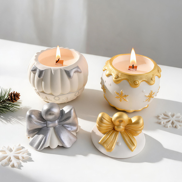Matriță din silicon pentru recipiente de Crăciun – model decorativ de iarnă [4]