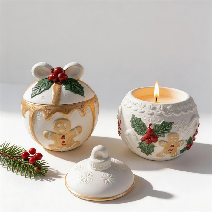 Matriță din silicon pentru recipiente de Crăciun – model decorativ de iarnă [4]
