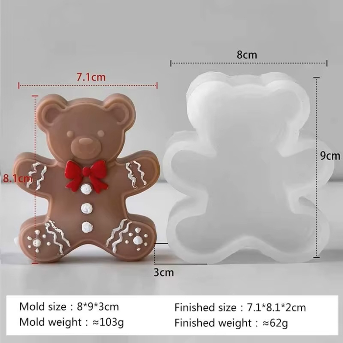 Matriță din silicon pentru lumânări de Crăciun – model decorativ de iarnă [3]