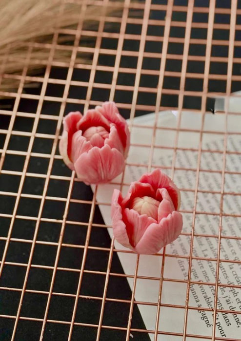 Matrita din silicon alimentar premium,  Lalea 4  pentru desert, săpun și lumânări [2]