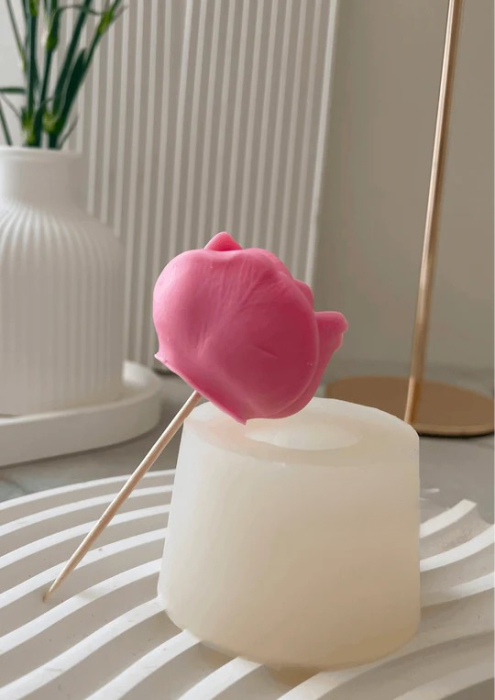 Matrita din silicon alimentar premium, Rose Satin, pentru lumânări, săpun și deserturi [5]