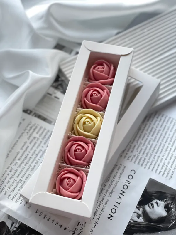 Matrita din silicon alimentar premium, Rose Satin, pentru lumânări, săpun și deserturi [6]