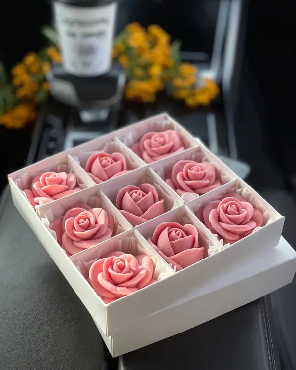 Matrita din silicon alimentar premium, Rose Satin, pentru lumânări, săpun și deserturi [4]
