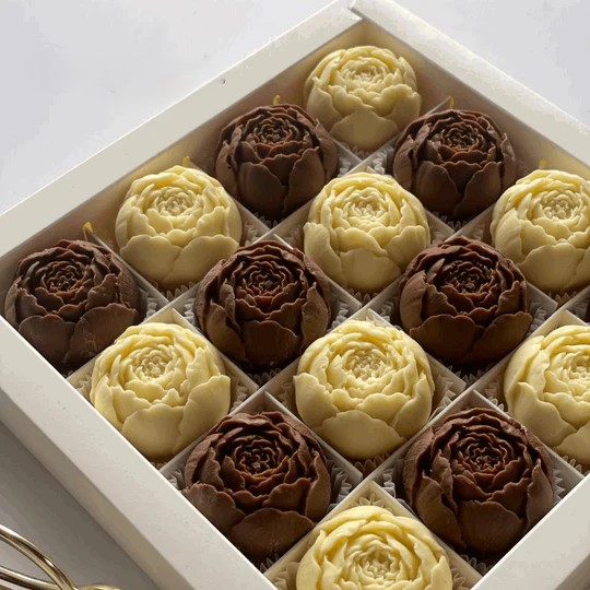 Matrita din silicon alimentar premium,  Large Peony,  pentru desert, săpun și lumânări [4]