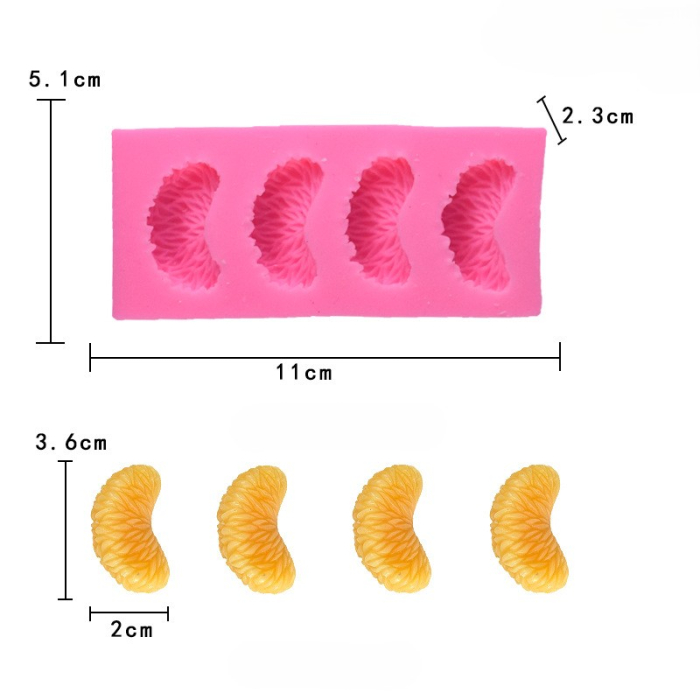 Matrita din silicon, Milmatt, Portocale, 11 x 5,1 cm [2]