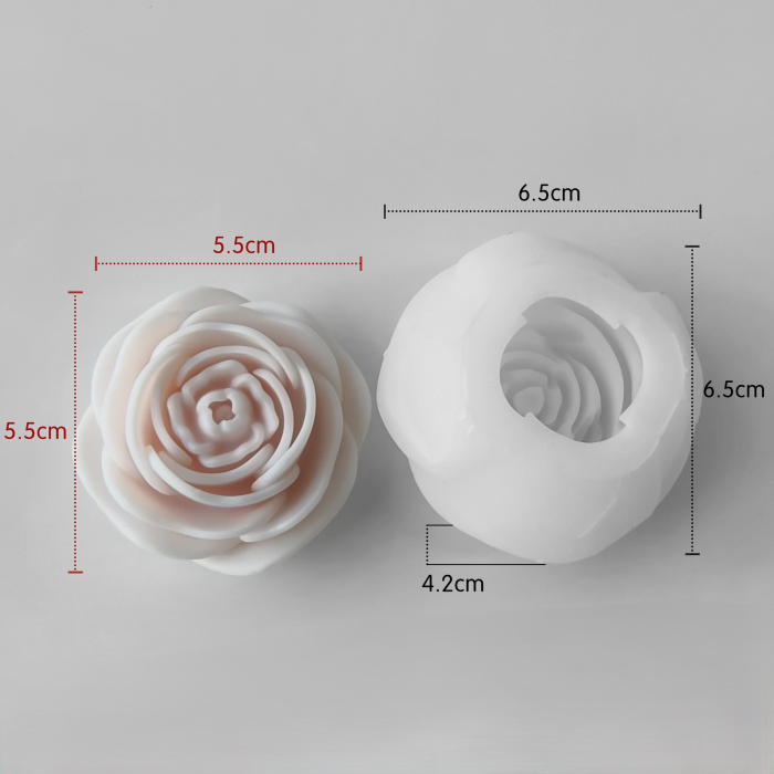 Set 2 matrite silicon Milmatt, Trandafir si Bujor [6]