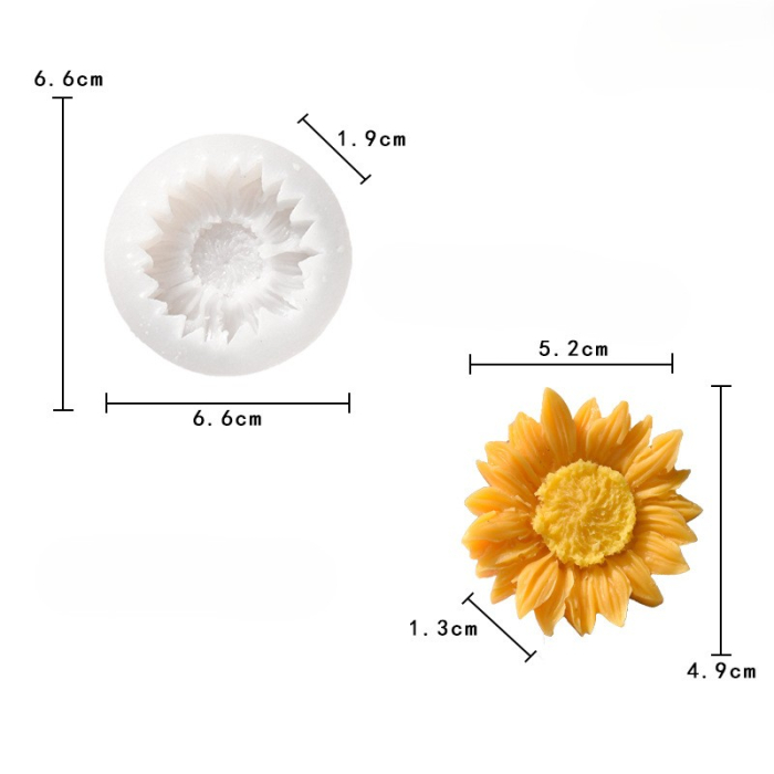 Matrita din silicon, Milmatt, Floarea Soarelui, 6,6 x 1,9 cm [3]
