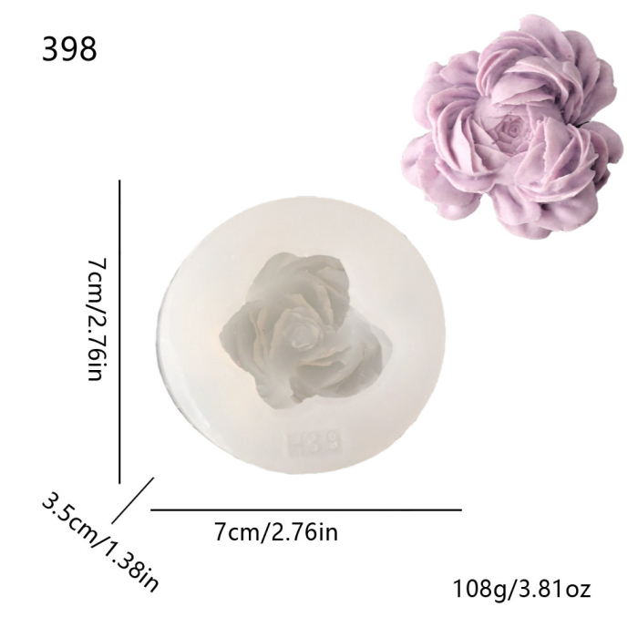 Matrita din silicon, Milmatt, Trandafir Austin 1, 70 x 35 mm [2]