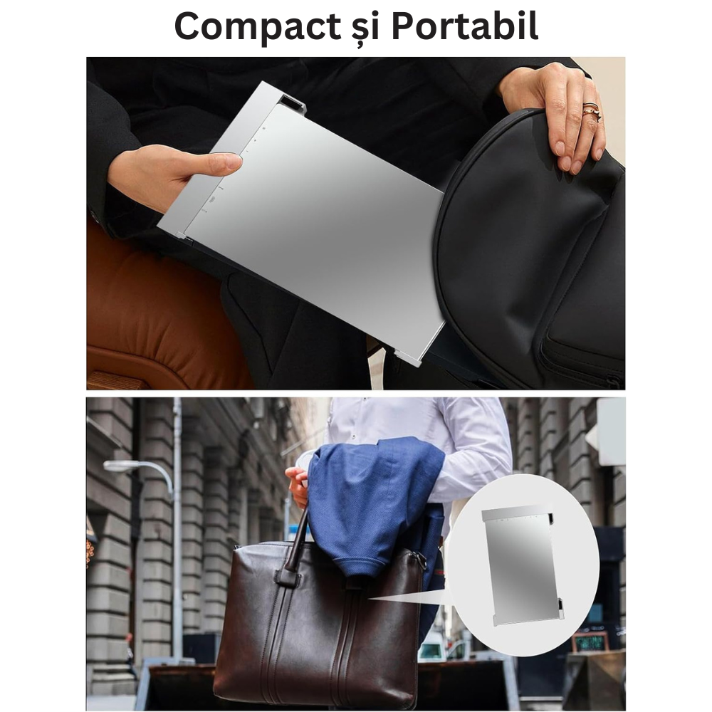 Monitor portabil pentru laptop, Milmatt, 14 inch, ecran FHD 1080P IPS, extensie pentru laptop cu port USB-C și Mini HDMI, Plug & Play, compatibil cu laptopuri de 14-17.3”, Switch, Xbox, gri [17]