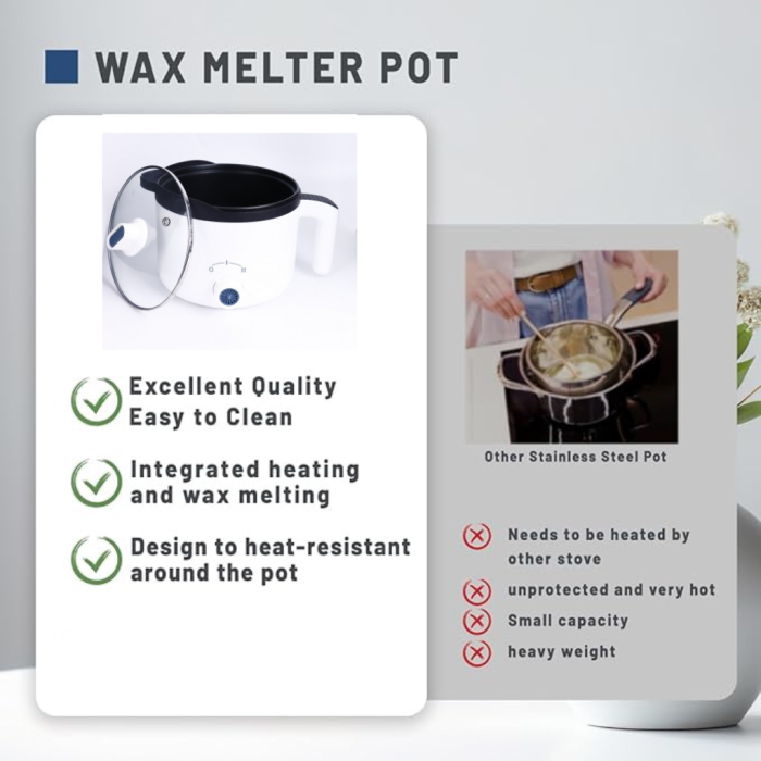 Topitor Ceară Electric Milmatt,  1.7L pentru Lumânări DIY, Recipient Antiaderent [10]