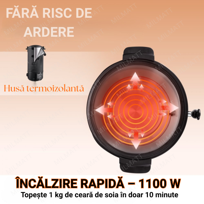 Topitor de ceară  pentru fabricarea lumânărilor, de 10 litri, pentru uz comercial sau casnic [4]