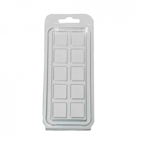 Ambalaje cadouri / cutii - Ambalaj plastic pentru tablete din ceara parfumate, Milmatt, clamshell wax melt, 10 celule, capacitate 50g