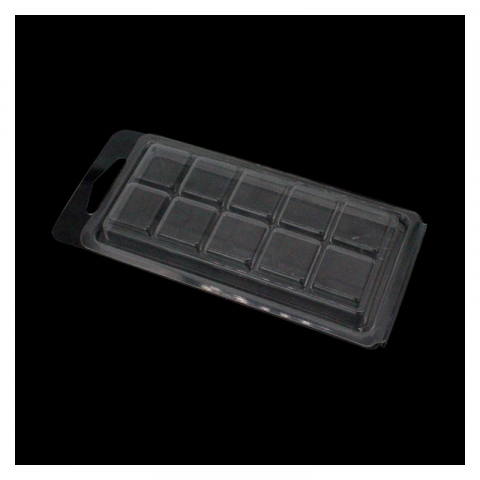 Ambalaj plastic pentru tablete din ceara parfumate, Milmatt, clamshell wax melt, 10 celule, capacitate 50g [1]