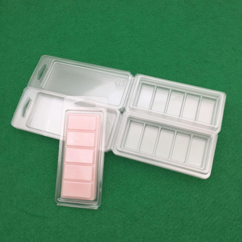 Ambalaj plastic pentru tablete din ceara parfumate, Milmatt, clamshell wax melt, 5 celule, capacitate 50g [2]